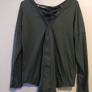 Apana cross cross back yoga top